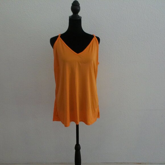 Orange color Paisley style blouse, with sequins shiny and wood beaded details - Picture 6 of 12